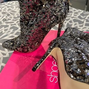 Sequin Bootie
